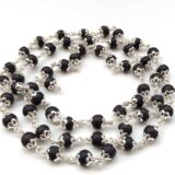 Karungali Healing Mala – 54 Beads Silver Cap